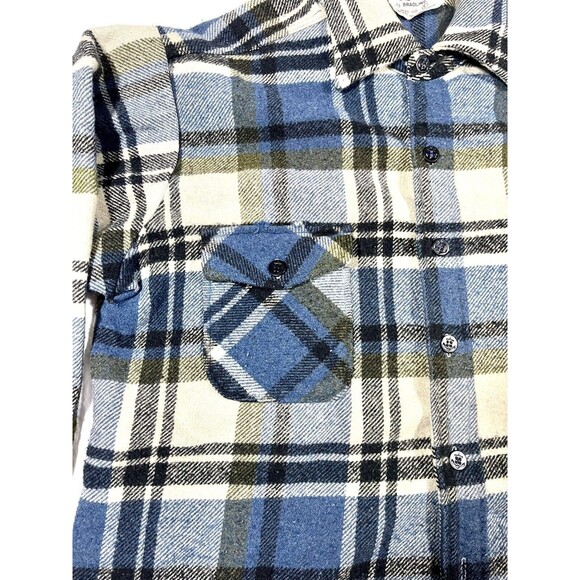 Vintage C.P.O By Bradling Flannel Italian Fabric Heavyweight Men’s Size Large - Picture 10 of 16